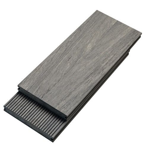 Террасная доска Bruggan Multicolor из ДПК 120мм Полнотелая Серого цвета купить в Омске