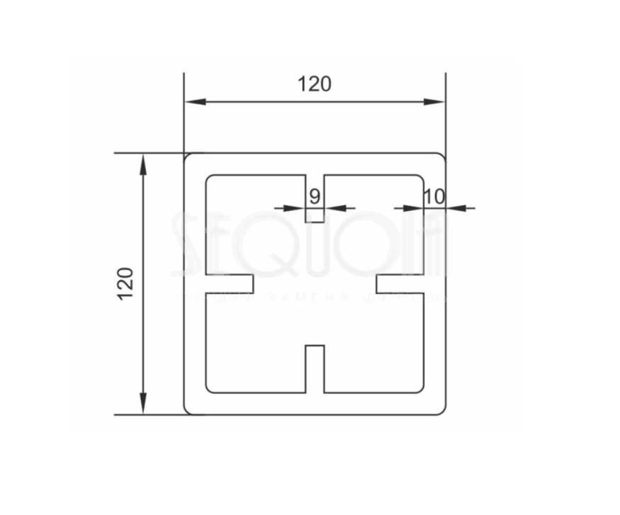 Столб SEQUOIA Эволюция 3D ДЕРЕВО КОРИЧНЕВЫЙ купить в Омске
