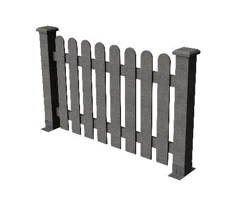 Декоративное ограждение из ДПК GRINDERDECO, цвет: серый базальт. купить в Омске