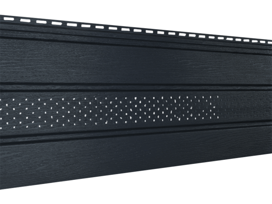 Классический софит Ю-пласт, Графитовый (с частичной перфорацией) купить в Омске