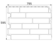 Фасадная панель FineBer Скол, Тёмно-коричневый