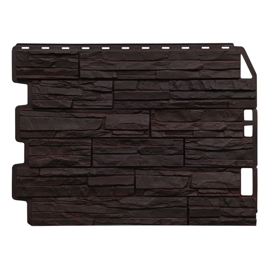 Фасадная панель FineBer Скол, Тёмно-коричневый купить в Омске