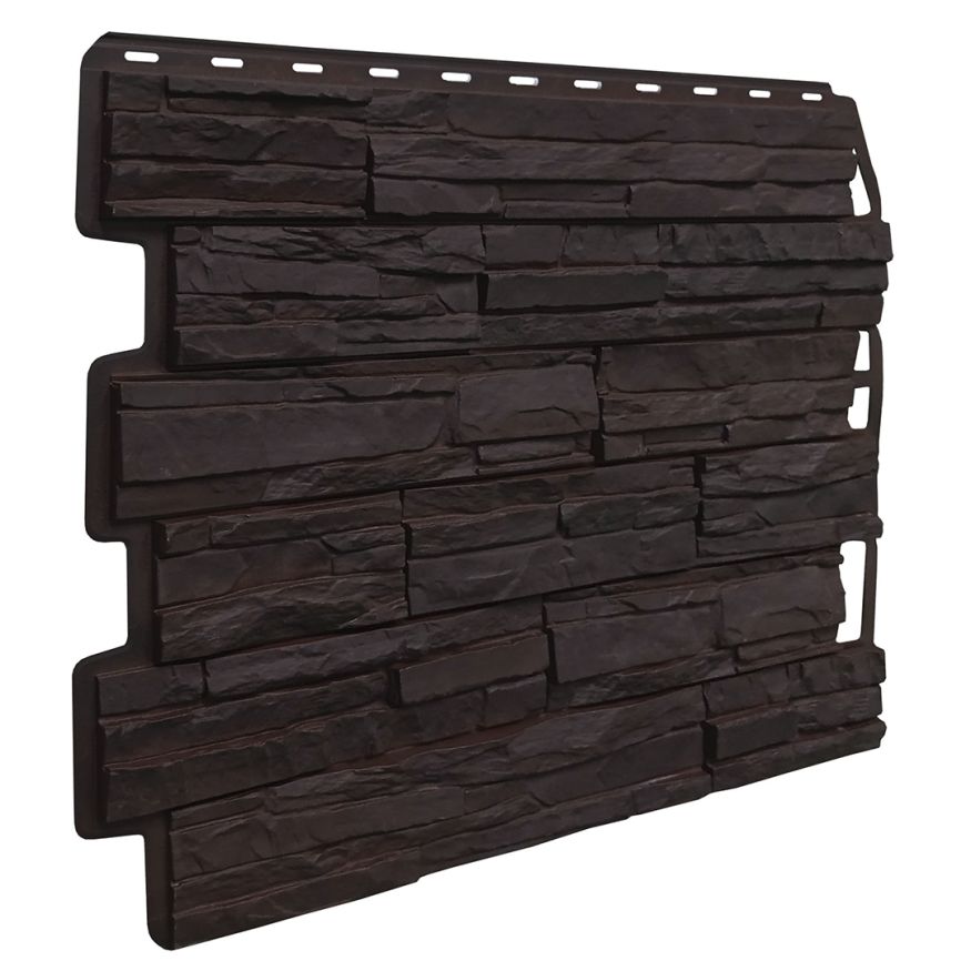 Фасадная панель FineBer Скол, Тёмно-коричневый купить в Омске