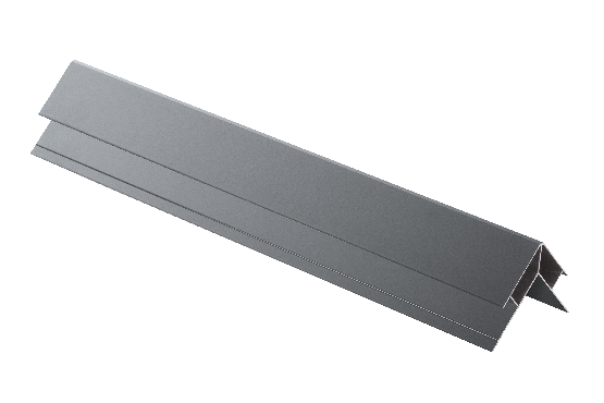 Внешний угловой элемент из алюминия, серый цвет. купить в Омске
