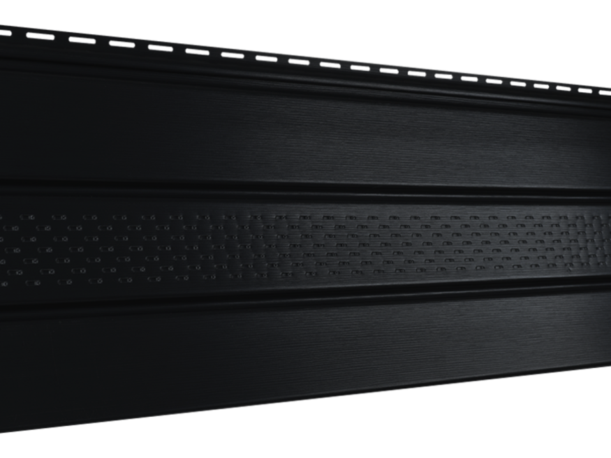 Софит PRO классический Ю-Пласт, Черный (с частичной перфорацией) купить в Омске