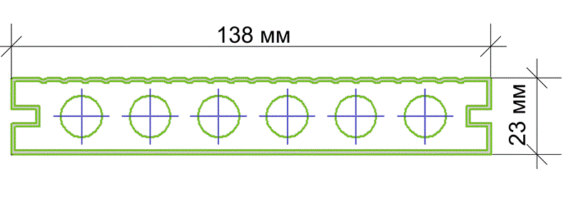 Террасная доска ДПК Legro Ultra Naturale Тик Полая купить в Омске