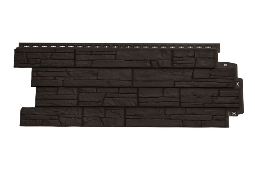 Фасадная панель Grand Line, Сланец Classic, Шоколадный купить в Омске