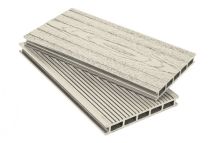 Террасная доска ДПК АЙ-ТЕХПЛАС 160x22 в цвете слоновая кость.