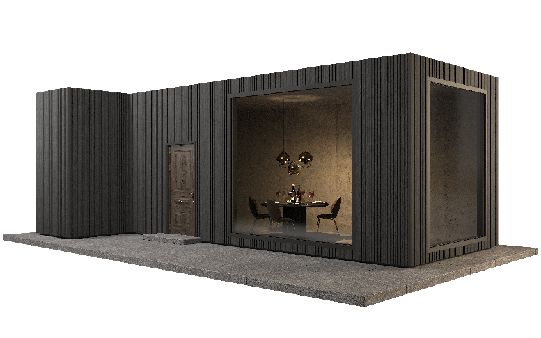 Фасадная панель GRINDERDECO, ДПК, двухсторонняя, цвет Серый базальт купить в Омске