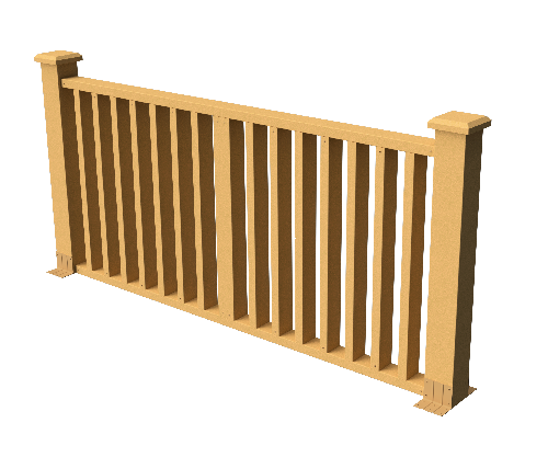 Декоративное ограждение из ДПК GRINDERDECO Риальто в цвете песчаник. купить в Омске