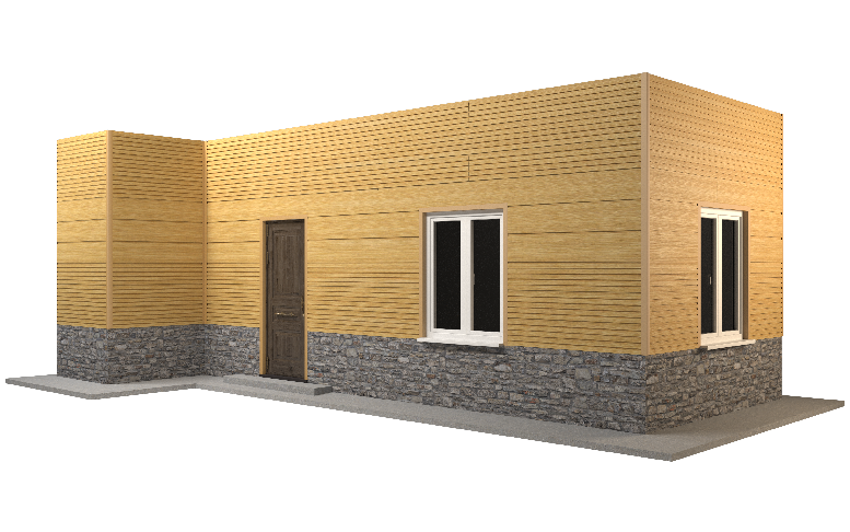 Фасадная панель GRINDERDECO, ДПК, двухсторонняя, текстура Песчаник. купить в Омске