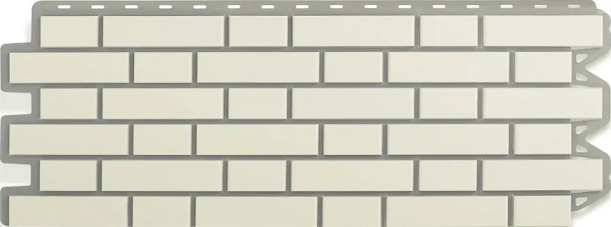 Фасадная панель Альта-Профиль, Клинкерный кирпич, Белый купить в Омске