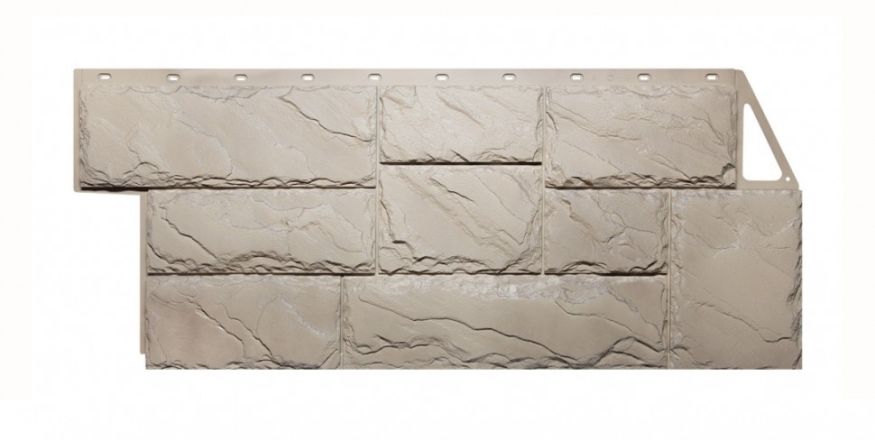 Фасадные панели Fineber, Крупный камень, Цвет песочный. купить в Омске