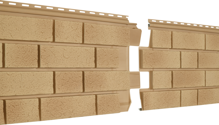 Фасадная панель Ю-пласт Стоун Хаус S-Lock Клинкер Балтик, Светлая медь купить в Омске