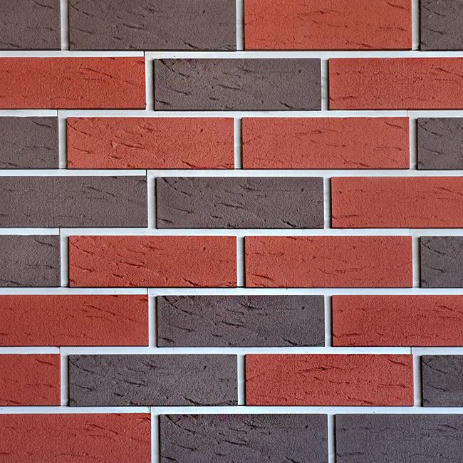 Фасадная плитка Кирисс, Клинкерный кирпич двухцветный модель №10 купить в Омске