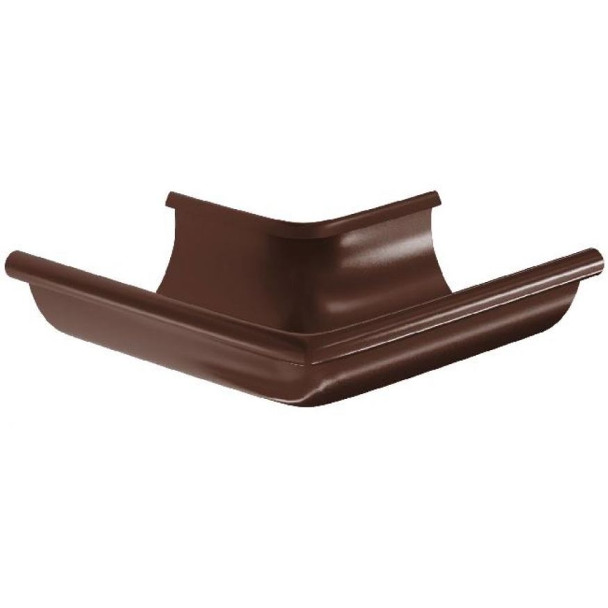 Угол желоба наружный 90° Aquasystem, цвет коричневый RAL 8017, размер 125/90. купить в Омске