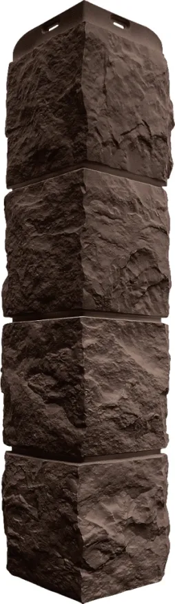 Наружный угол Альта-Профиль, Туф ЭКО, Коричневый  купить в Омске