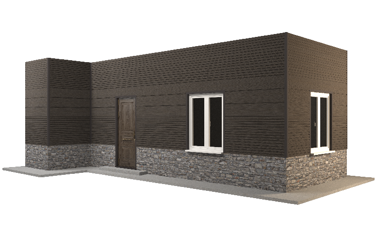 Фасадная панель GRINDERDECO, ДПК, двусторонняя, цвет Венге купить в Омске