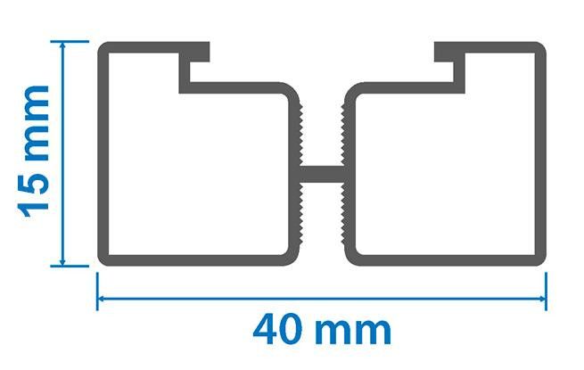Алюминиевая опорная лага KRONEX Slim 40x15x3000 мм купить в Омске