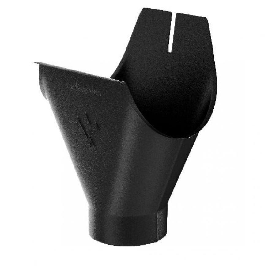 Воронка желоба Aquasystem, цвет RAL 9005 Черный, размер 125/90. купить в Омске