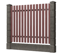 Заборная доска GRINDERDECO, ДПК, шлифованный мербау.