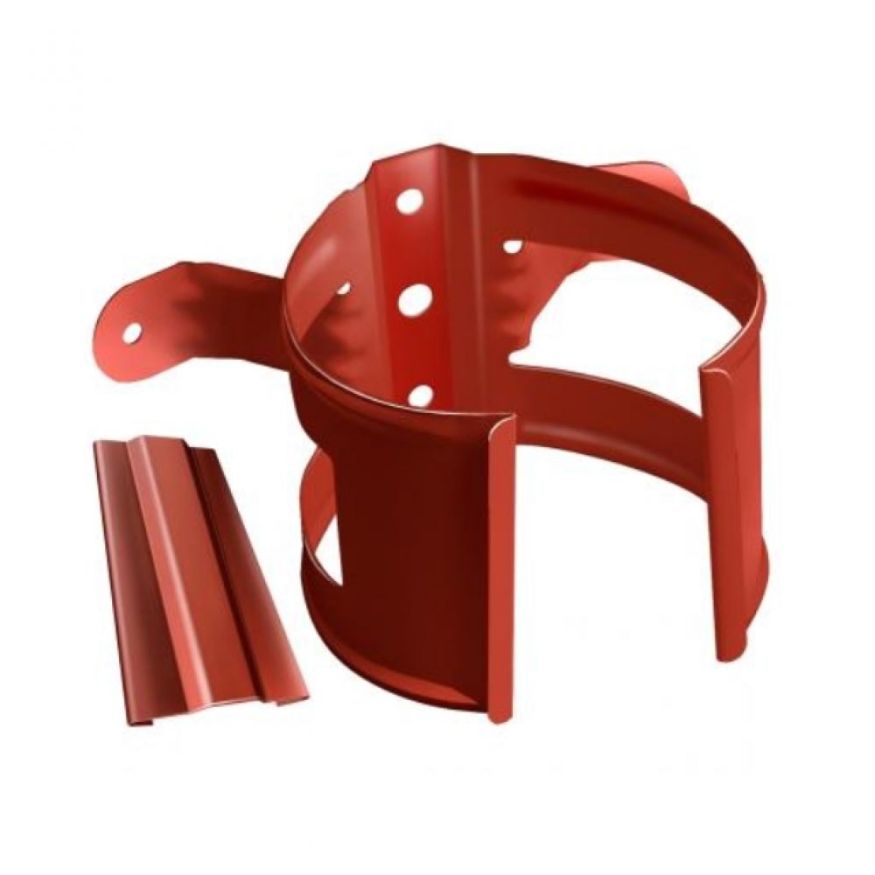 Кронштейн для трубы на деревянную основу, Grand Line, цвет Кирпичный (RAL 8004) купить в Омске