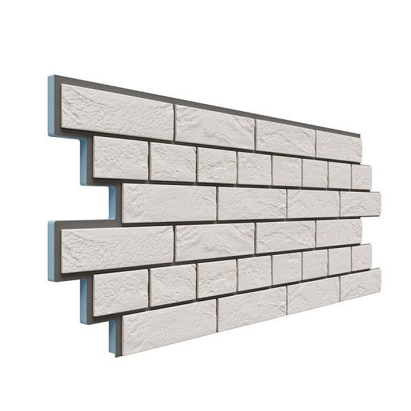 Фасадная термопанель Доломит Венецианский кирпич 20мм, Белый купить в Омске