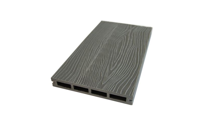 Террасная доска пустотелая ДПК NanoWood Nature 3D (20мм) Серый купить в Омске