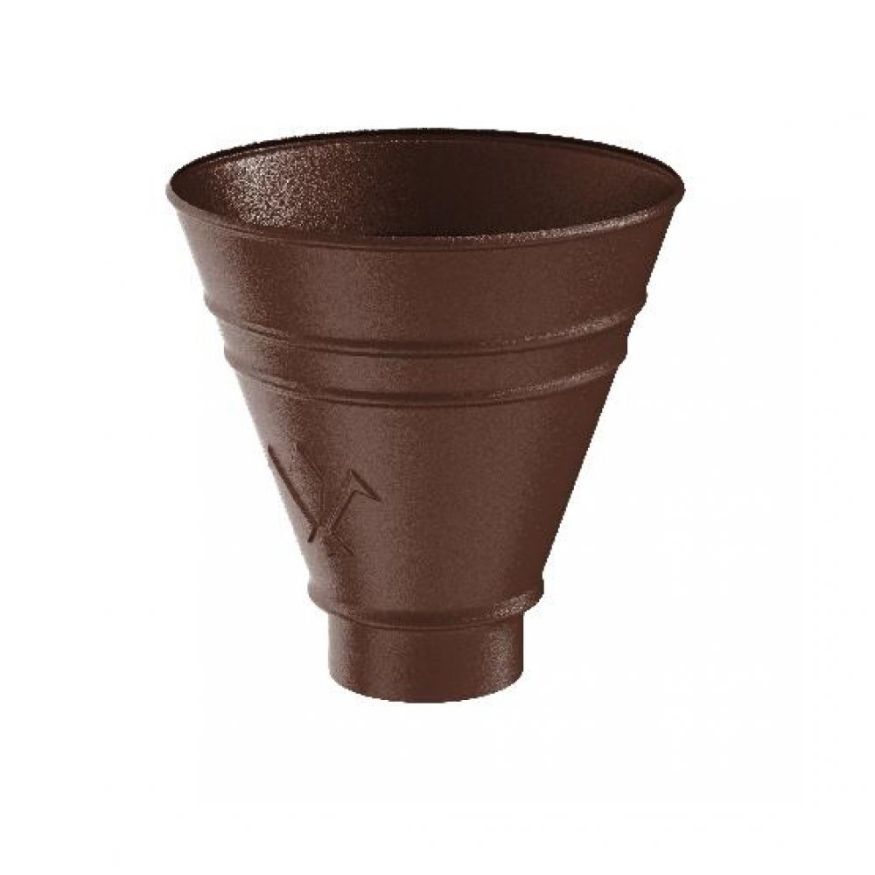 Водосборная круглая воронка Aquasystem, RAL 8017, матовый коричневый, 125/90. купить в Омске