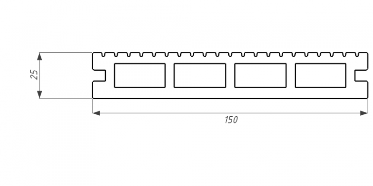 Террасная доска из ДПК WOODVEX Expert Тик купить в Омске
