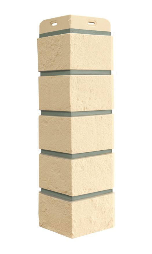 Угол наружный Grand Line, Состаренный кирпич Design, Бежевый, шов RAL 7006 купить в Омске