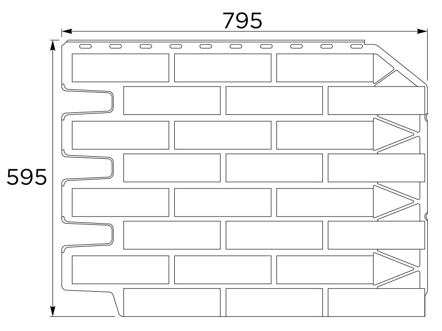 Фасадная панель FineBer, Баварский кирпич, Белый цвет. купить в Омске