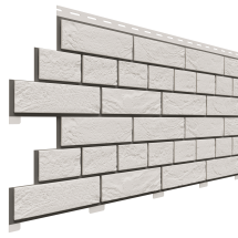 Фасадная панель Доломит, Кирпич Славянка, Белый цвет, прокрашенный.