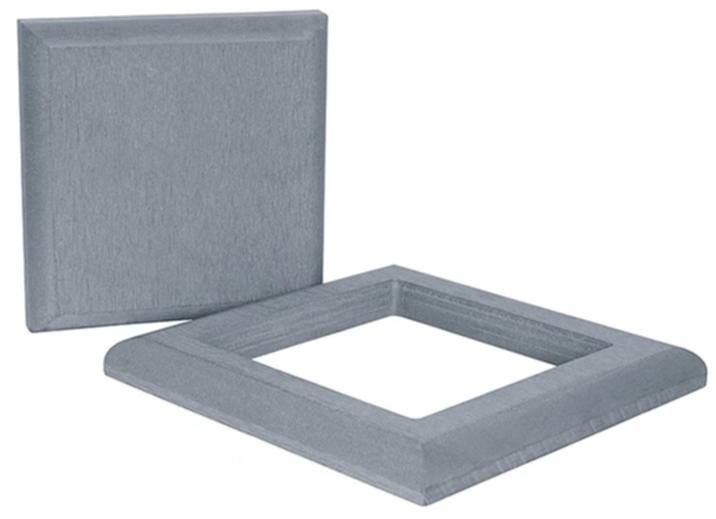 Комплект крышка и юбка ДПК для столба Polivan DENPASAR серого цвета купить в Омске