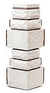 Угол T-Сайдинг, Дикий Камень Белый купить в Омске