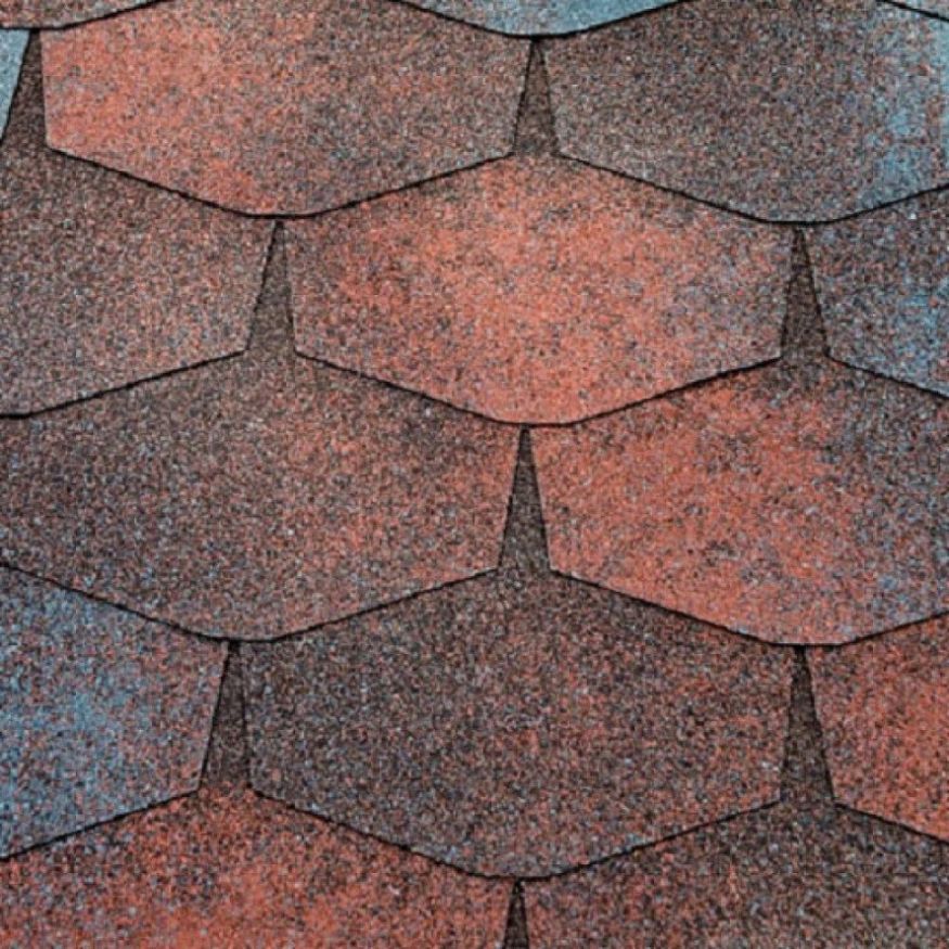 Гибкая черепица KATEPAL FORTE Ямайка серый с красным купить в Омске