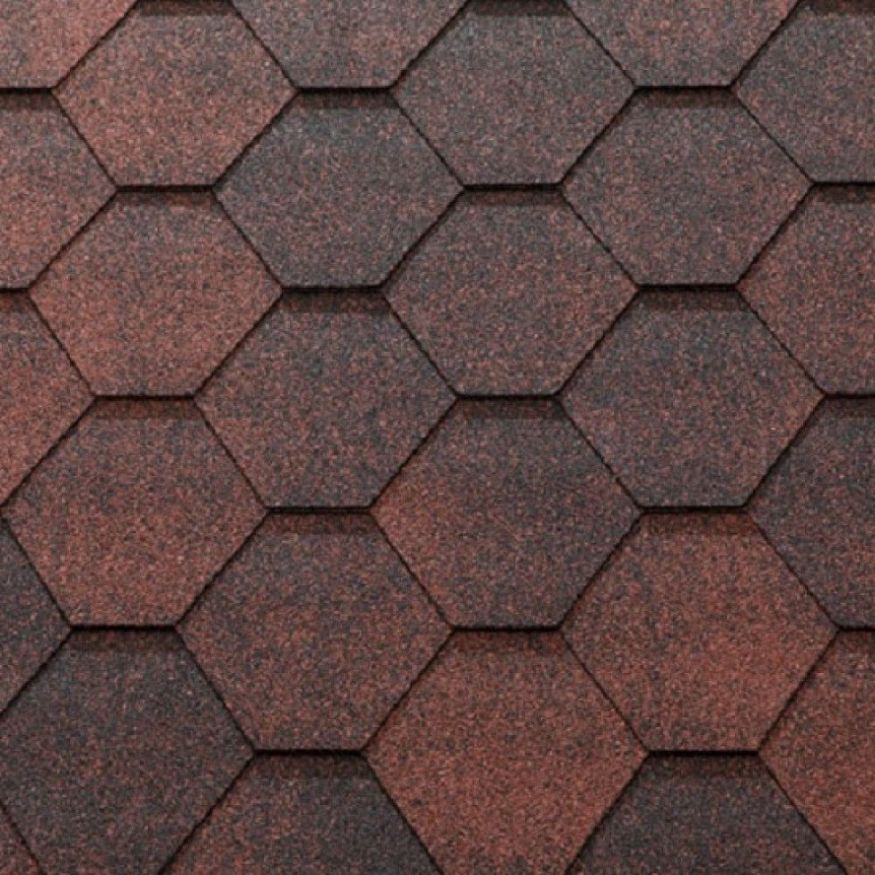 Гибкая черепица KATEPAL JAZZY красного цвета купить в Омске