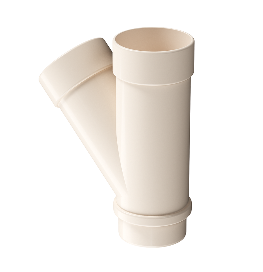 Тройник 45˚ для водостока Docke Lux, Латте купить в Омске