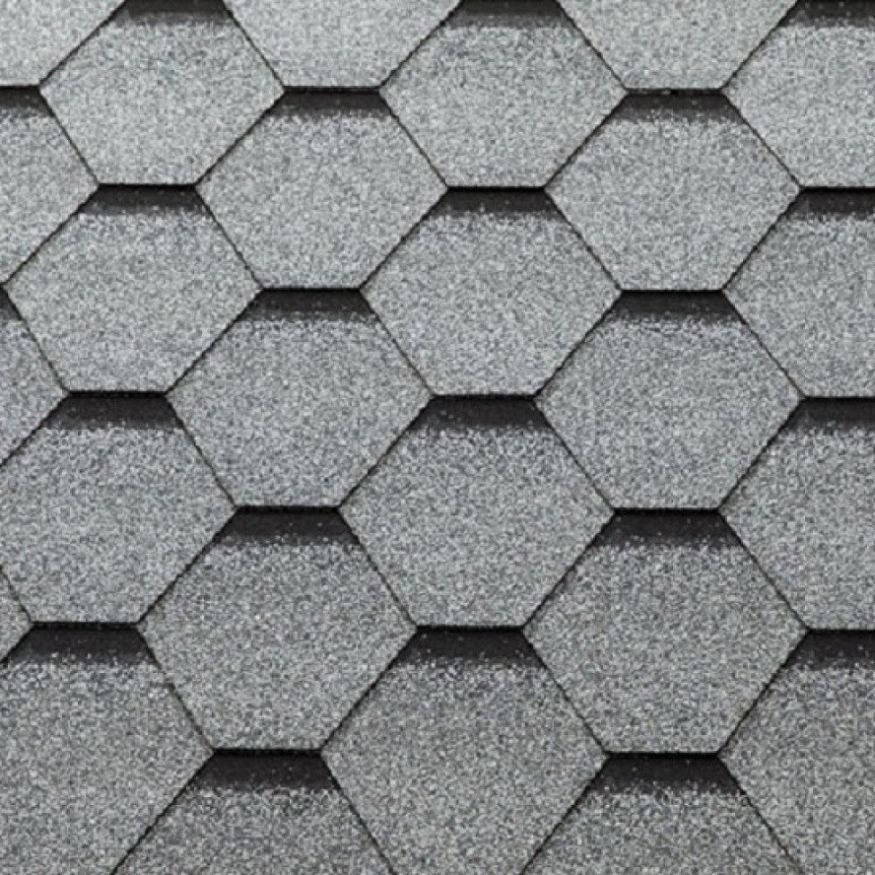 Гибкая кровля KATEPAL серия KATRILLI цвет серый купить в Омске