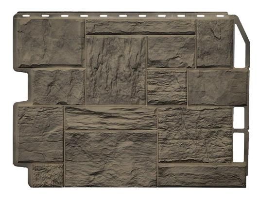 Фасадная панель Фасайдинг Дачный Туф 3D Серый купить в Омске