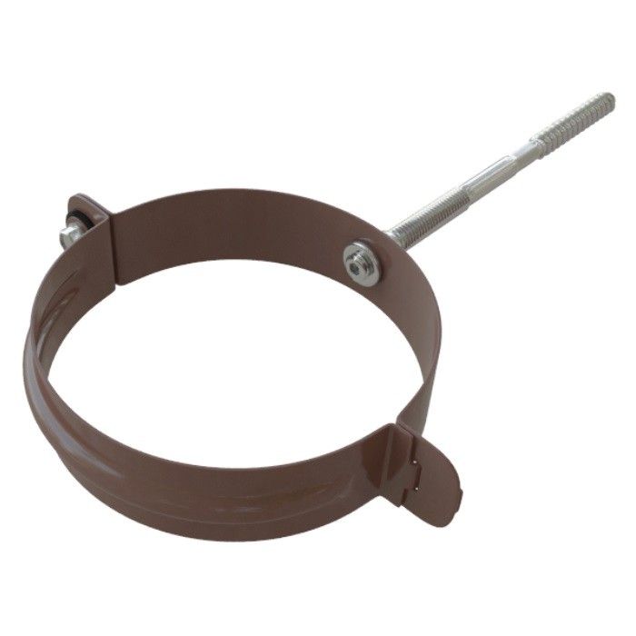 Металлический хомут для трубы, Альта-профиль, Коричневый Элит купить в Омске