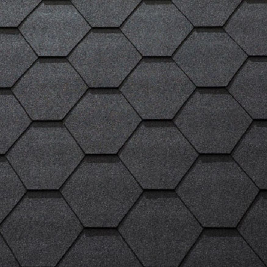 Гибкая черепица KATEPAL KL черного цвета купить в Омске