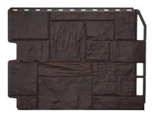 Фасадная панель Фасайдинг Дачный Туф 3D Темный Коричневый