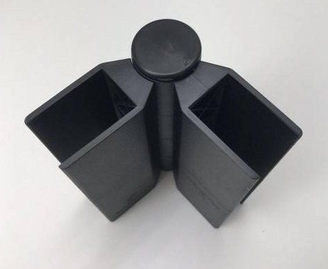 Поворотный угловой элемент из пластика для доски 150х25 мм из ДПК, черный, угол поворота от 60° до 300°, Holzhof. купить в Омске