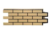 Фасадные панели Grand Line, Клинкерный кирпич Design, Песочный, шов RAL 9005 