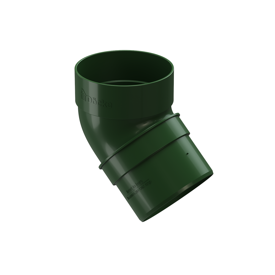 Водосточное колено 45˚ Docke Standard, цвет зелёный купить в Омске
