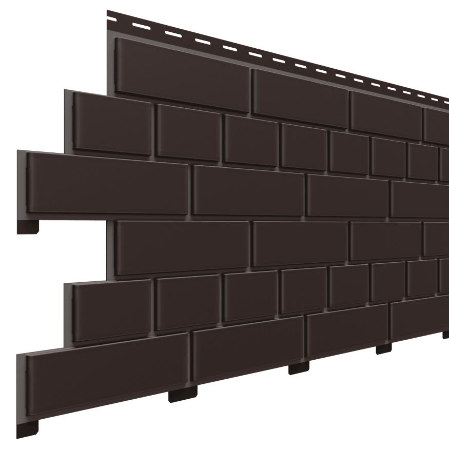 Фасадная панель Доломит, Коричневый кирпич с окраской. купить в Омске