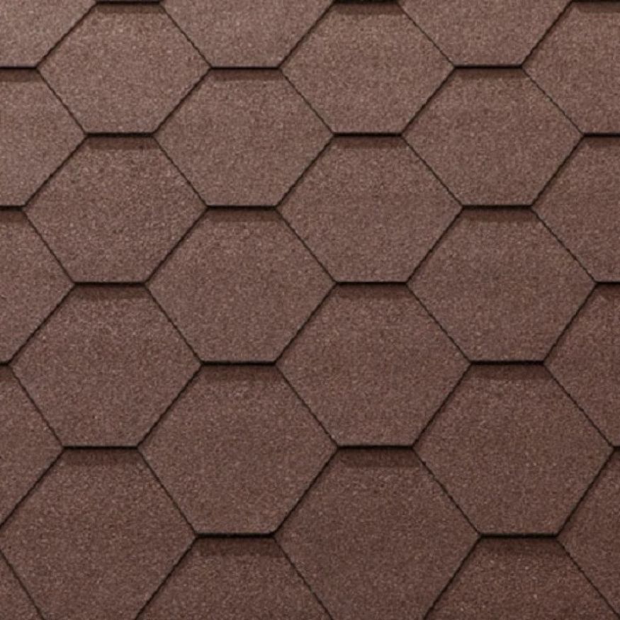 Гибкая черепица KATEPAL KL коричневого цвета купить в Омске