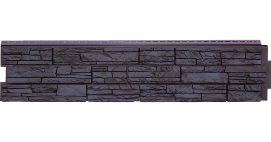 Фасадная панель Grand Line (Я Фасад), Крымский сланец, Премиум акрил, Уголь купить в Омске