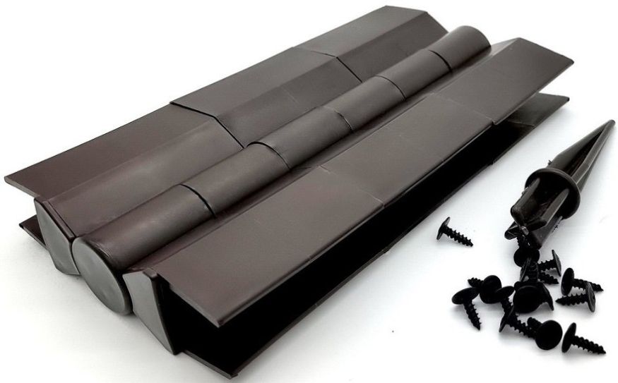 Поворотный пластиковый угловой элемент от 60° до 300° для ДПК доски 225х30 мм, Черный Holzhof купить в Омске